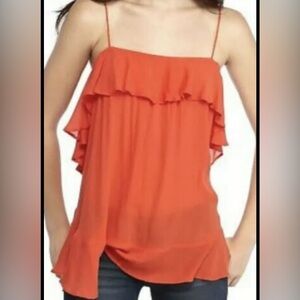 FREE PEOPLE INTIMATELY SPAGHETTI STRAP CAMI RUFFLE TOP XSMALL